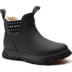 WOMEN'S DEVIATION  SHERPA ANKLE BOOT - BLACK 5